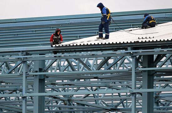 Строительство новых корпусов на Красноярском алюминиевом заводе