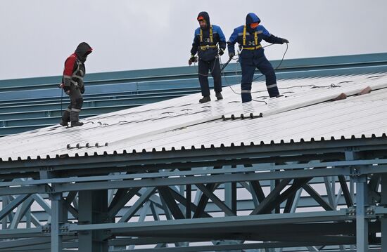 Строительство новых корпусов на Красноярском алюминиевом заводе