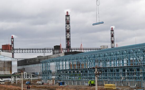 Строительство новых корпусов на Красноярском алюминиевом заводе