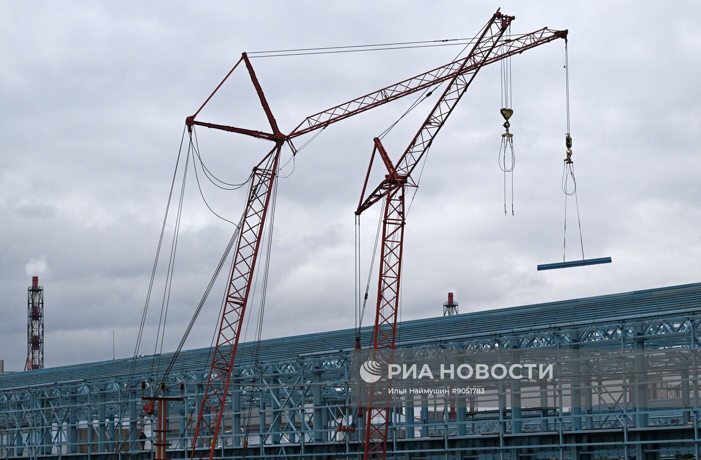 Строительство новых корпусов на Красноярском алюминиевом заводе