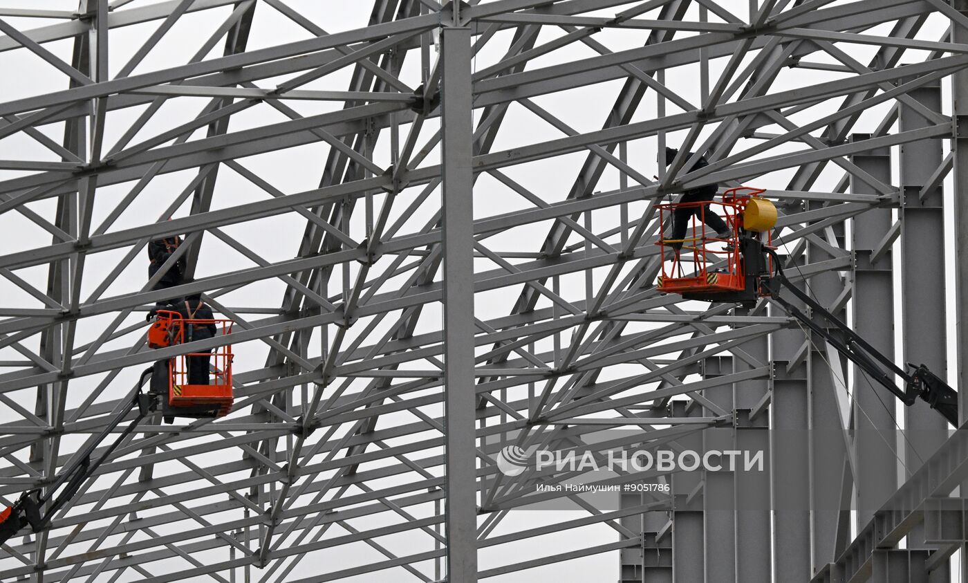 Строительство новых корпусов на Красноярском алюминиевом заводе