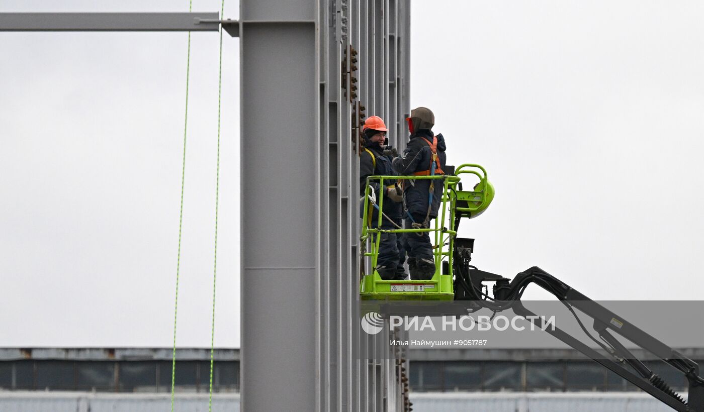 Строительство новых корпусов на Красноярском алюминиевом заводе