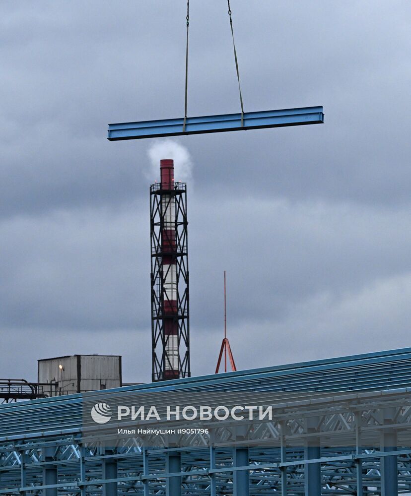 Строительство новых корпусов на Красноярском алюминиевом заводе