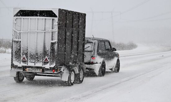 Последствия снегопада в регионах России
