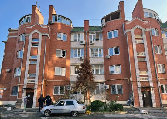 Последствия атаки беспилотников на Таганрог 