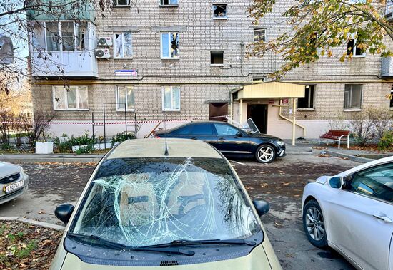 Последствия атаки беспилотников на Таганрог 