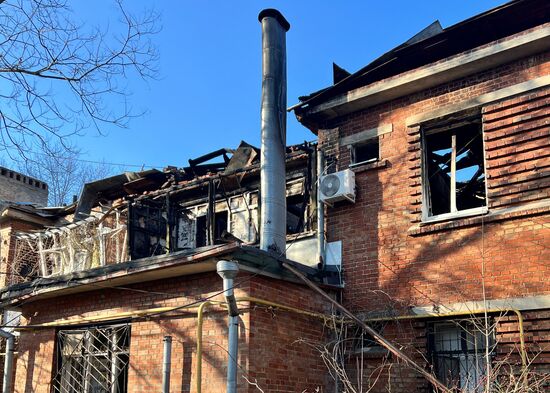 Последствия атаки беспилотников на Таганрог 