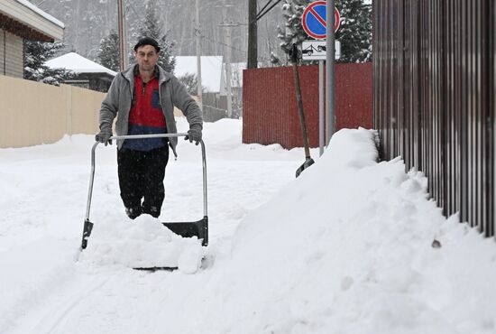 Снежная погода в Красноярском крае