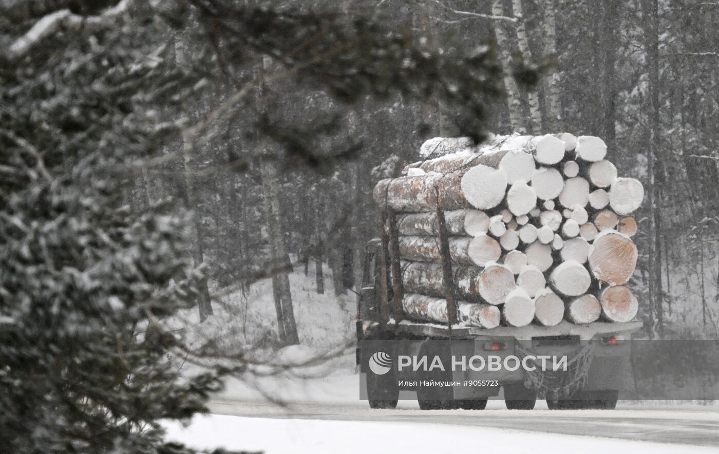 Снежная погода в Красноярском крае