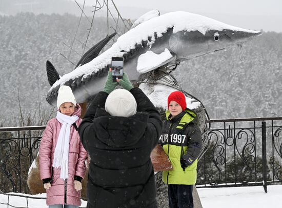 Снежная погода в Красноярском крае