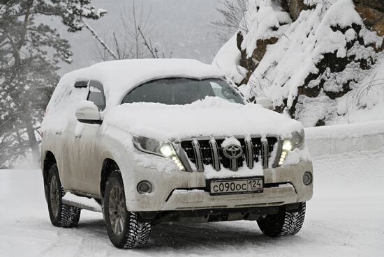 Снежная погода в Красноярском крае