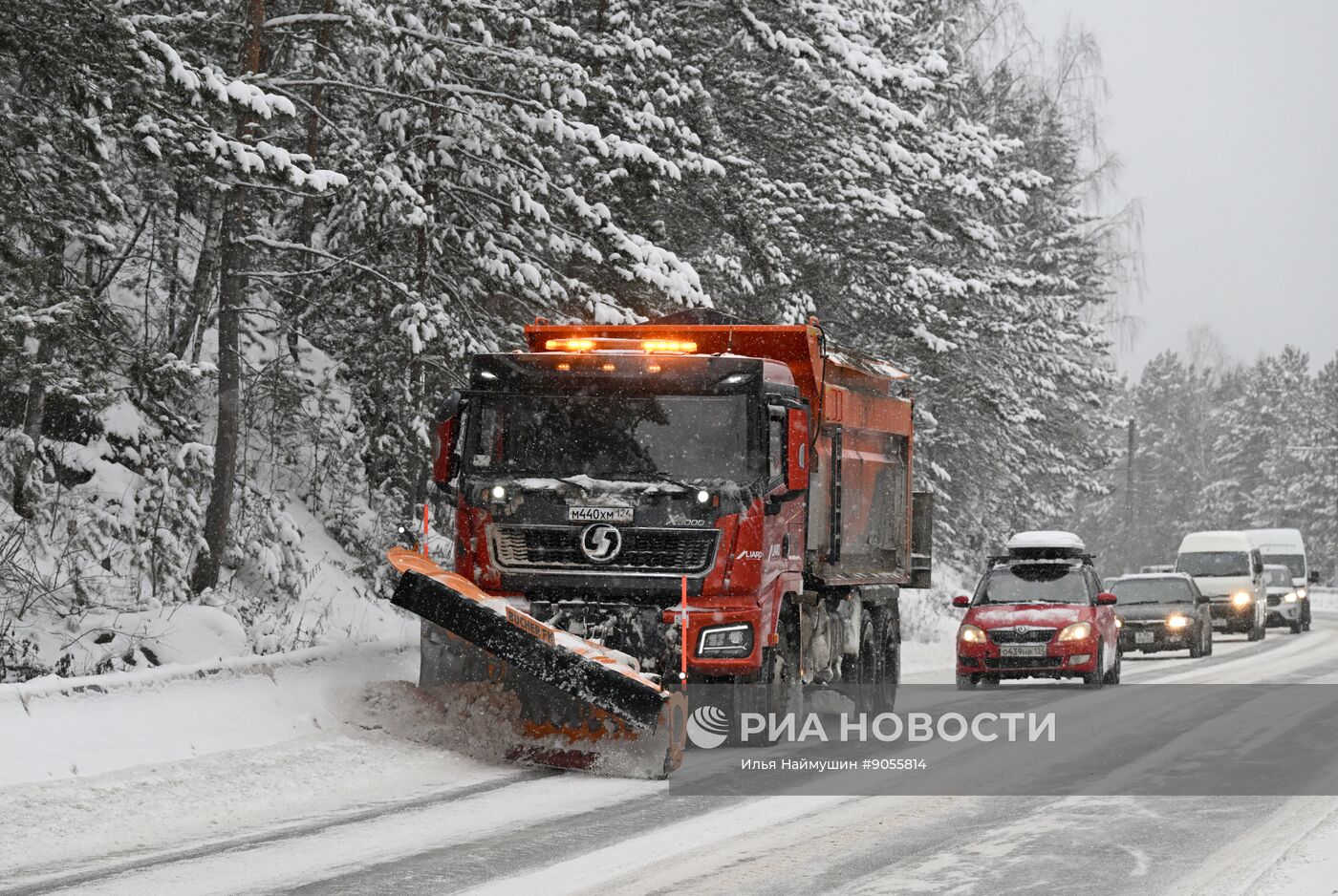 Снежная погода в Красноярском крае