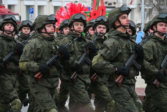 Открытие памятника маршалу Рокоссовскому в Гомеле