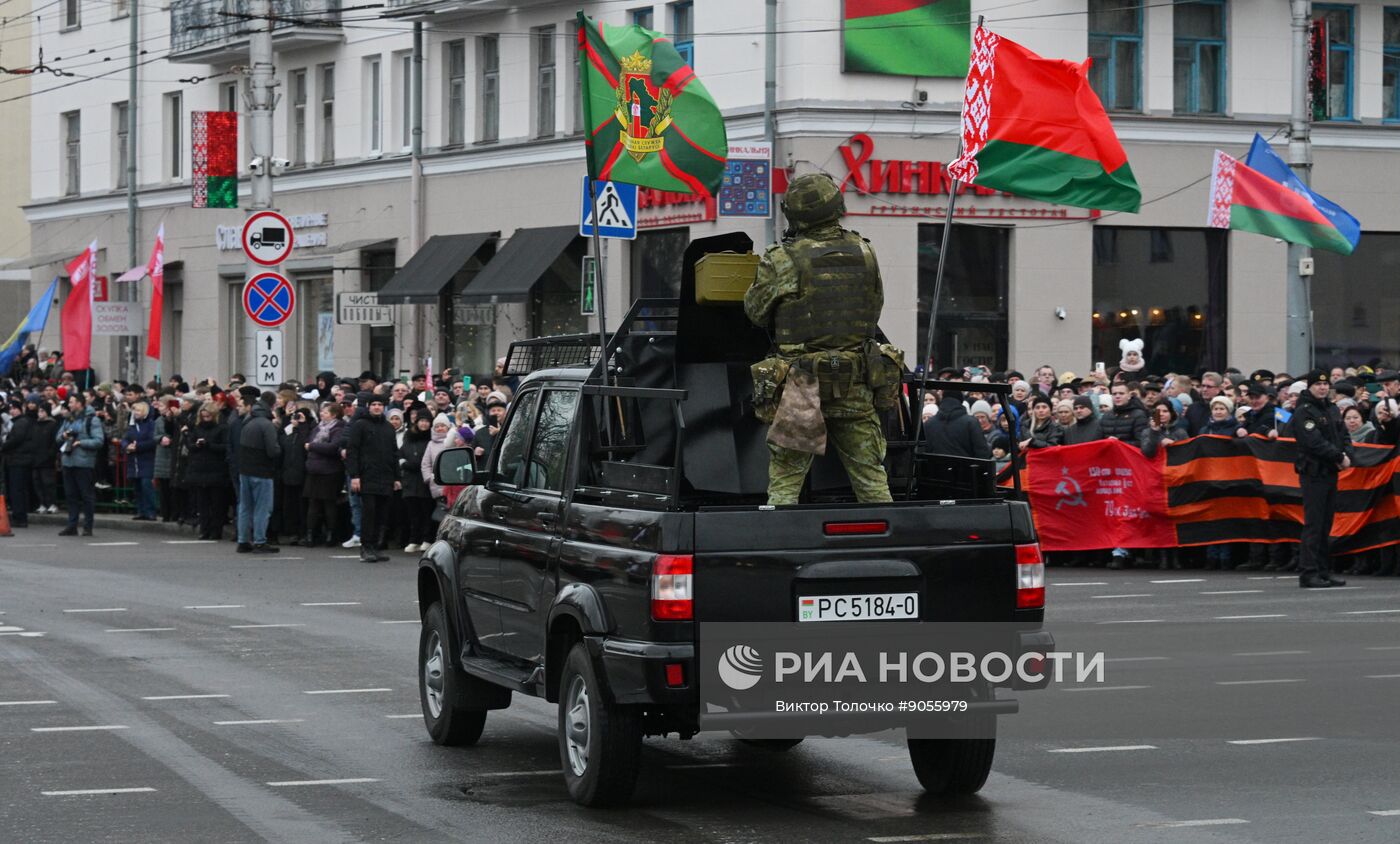 Открытие памятника маршалу Рокоссовскому в Гомеле