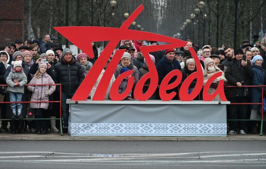 Открытие памятника маршалу Рокоссовскому в Гомеле