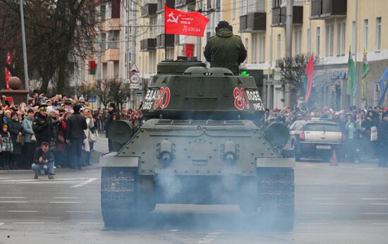 Открытие памятника маршалу Рокоссовскому в Гомеле