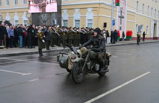Открытие памятника маршалу Рокоссовскому в Гомеле
