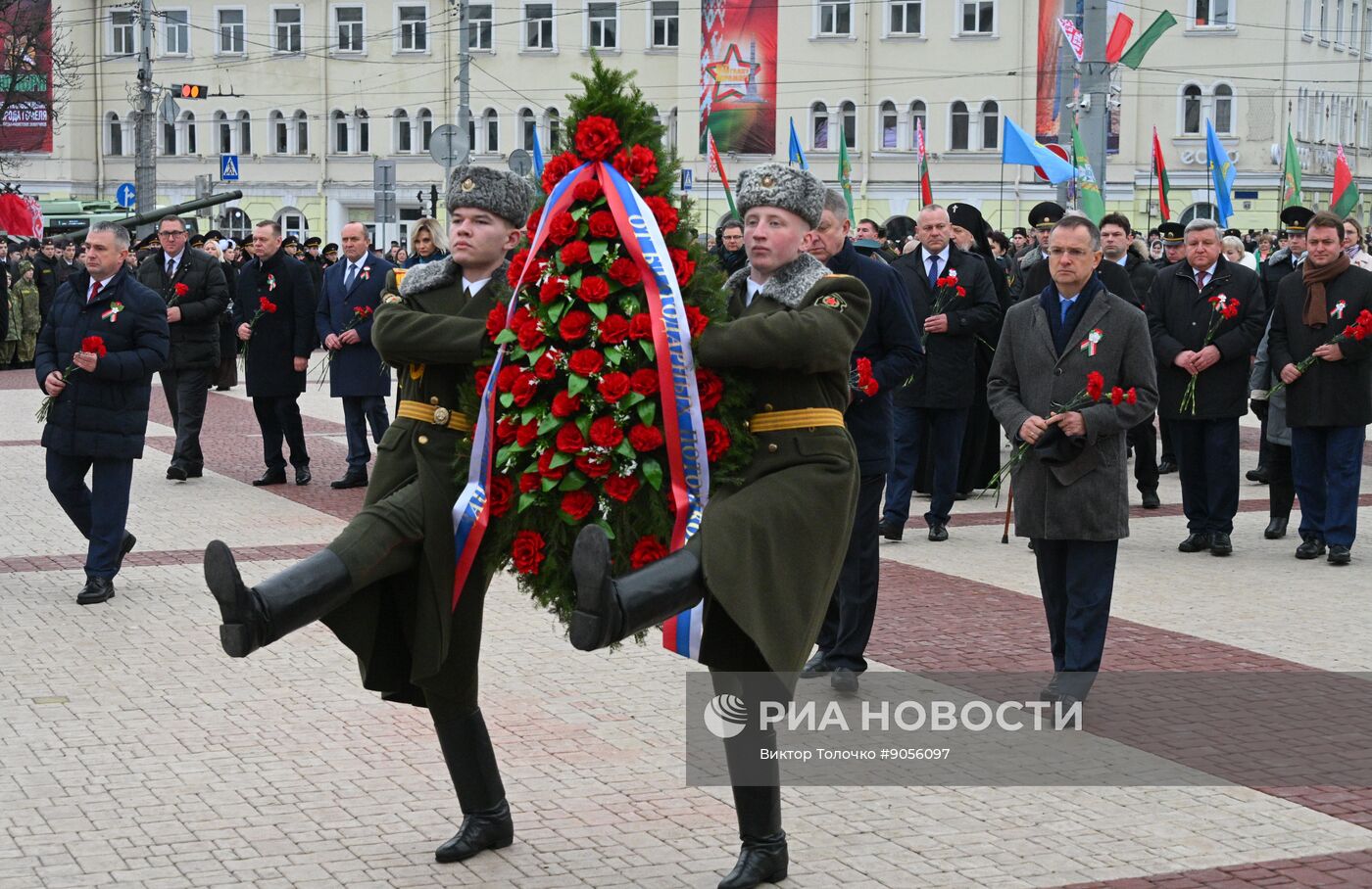 Открытие памятника маршалу Рокоссовскому в Гомеле