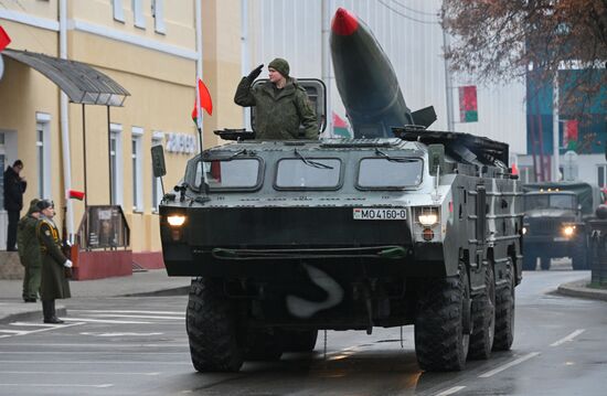 Открытие памятника маршалу Рокоссовскому в Гомеле