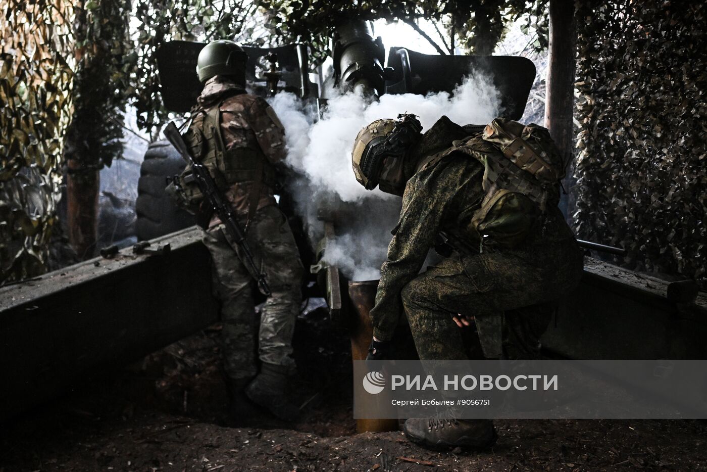 Боевая работа артиллеристов 123-й мотострелковой бригады на Северском направлении