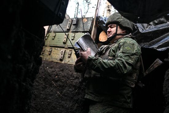 Боевая работа артиллеристов 123-й мотострелковой бригады на Северском направлении