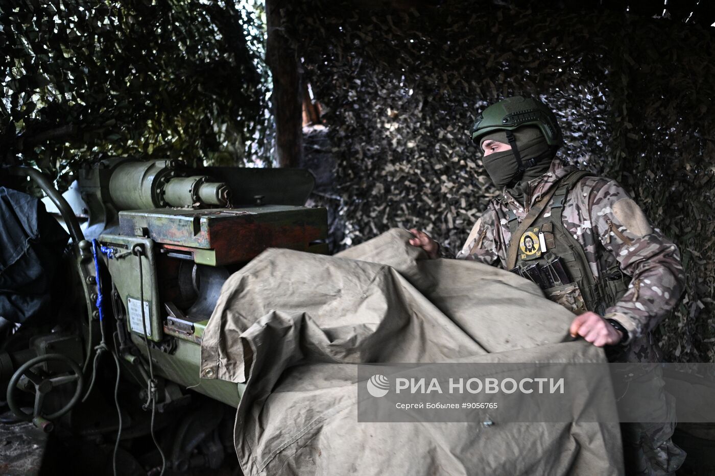 Боевая работа артиллеристов 123-й мотострелковой бригады на Северском направлении