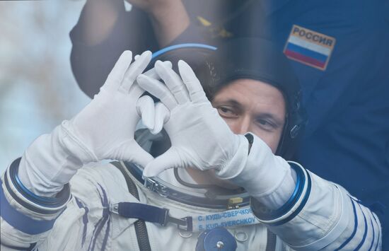 Запуск пилотируемого корабля "Союз МС-28" с космодрома Байконур