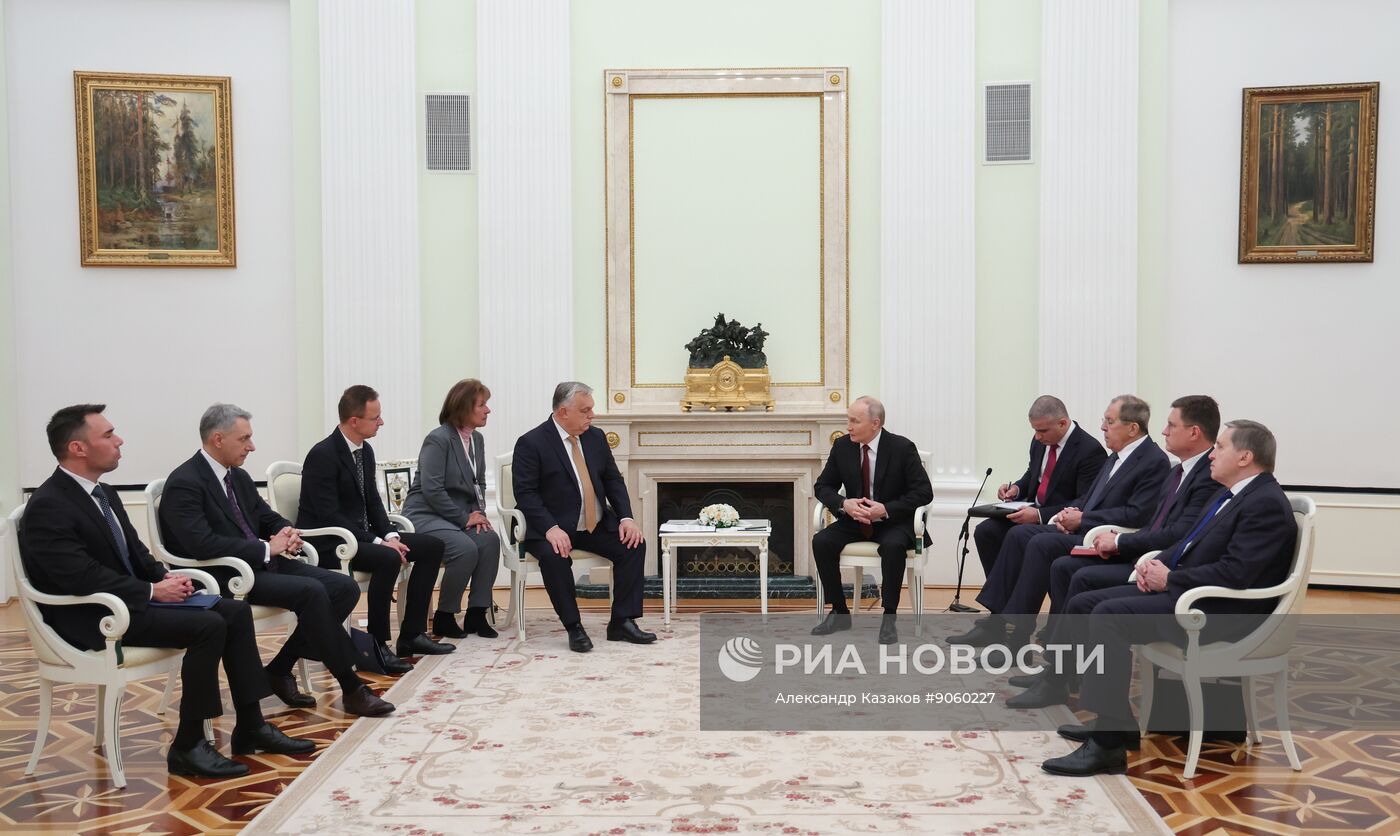 Президент Владимир Путин провел встречу с премьер-министром Венгрии Виктором Орбаном