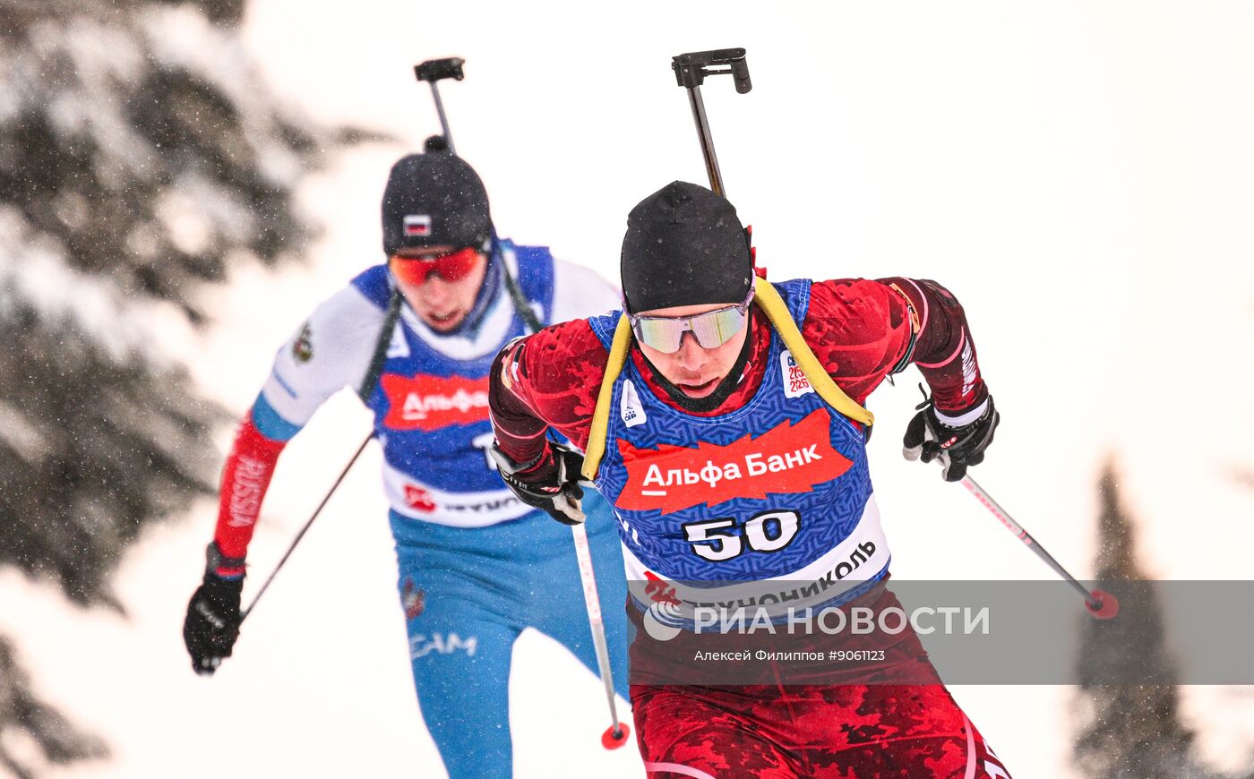 Биатлон. Первый этап Альфа-Банк Кубка России. Мужчины. Спринт