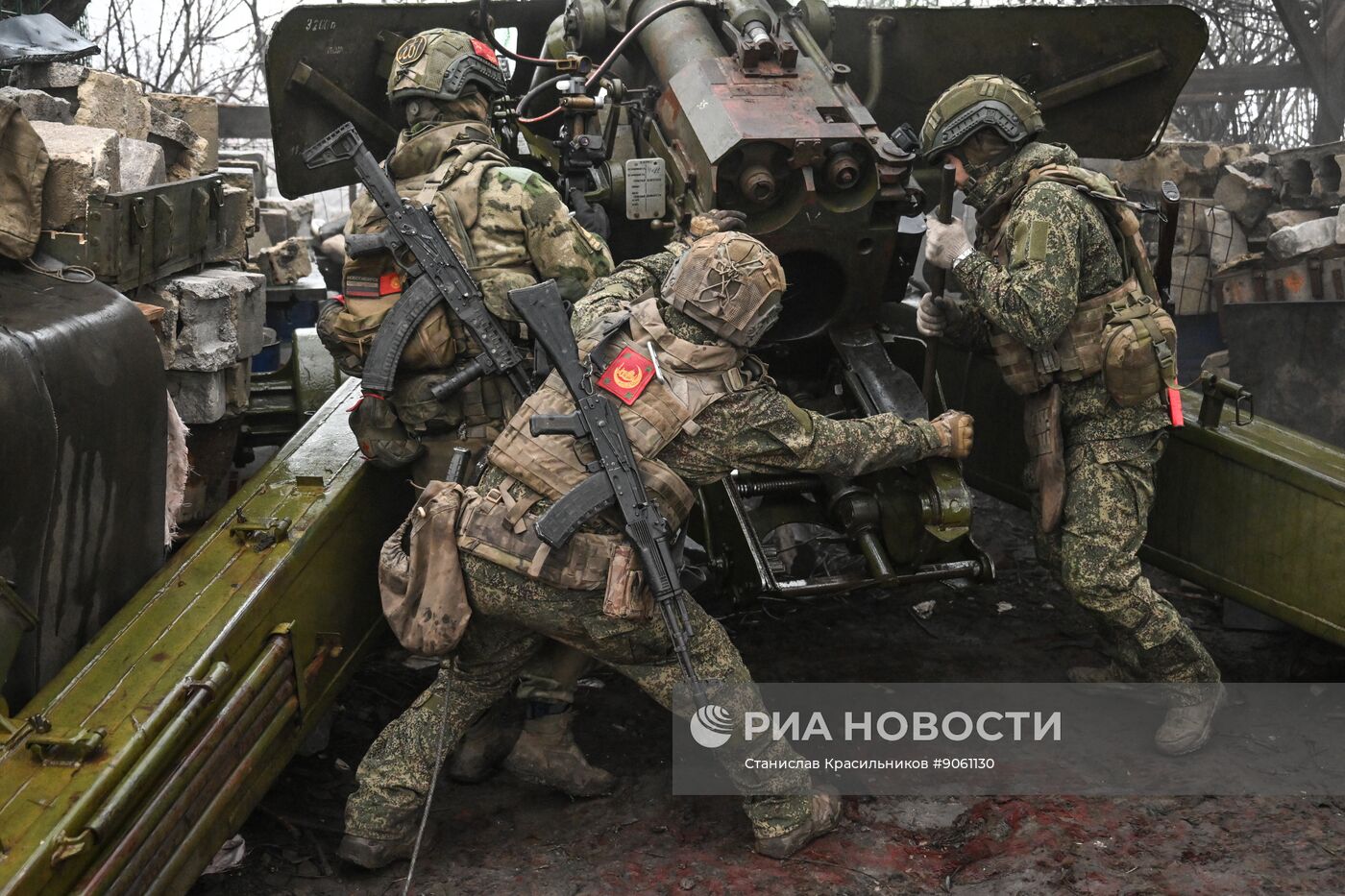 Боевая работа пушки "Гиацинт-Б" группировки войск "Центр"