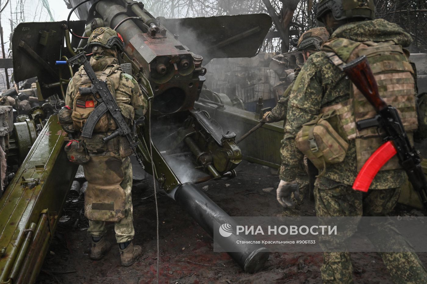 Боевая работа пушки "Гиацинт-Б" группировки войск "Центр"