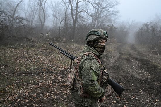 Боевая работа расчета РСЗО "Ураган" группировки войск "Запад"