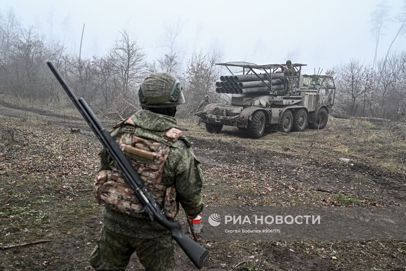 Боевая работа расчета РСЗО "Ураган" группировки войск "Запад"