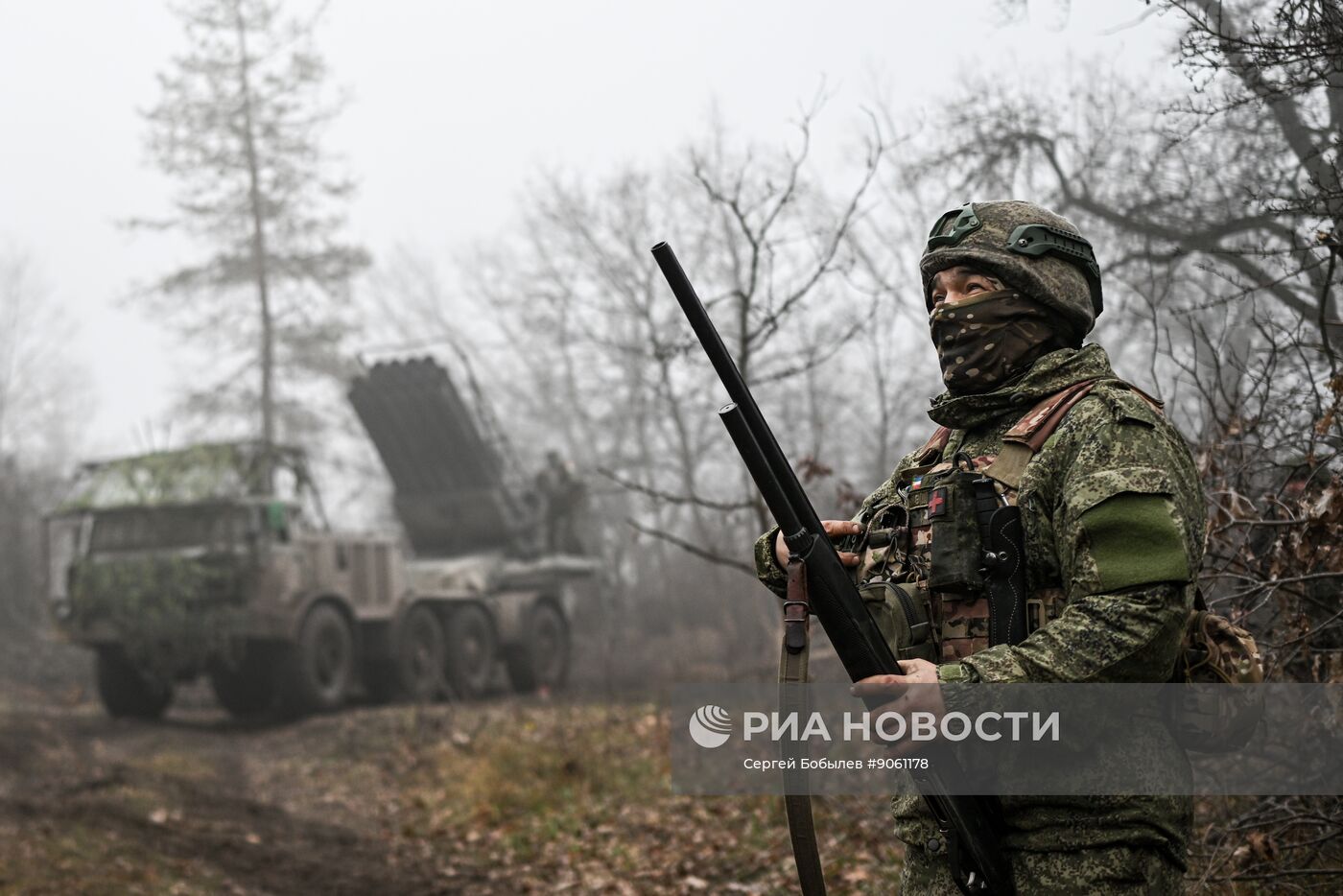 Боевая работа расчета РСЗО "Ураган" группировки войск "Запад"