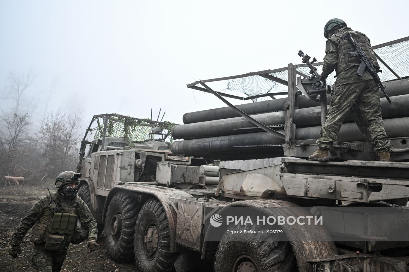 Боевая работа расчета РСЗО "Ураган" группировки войск "Запад"