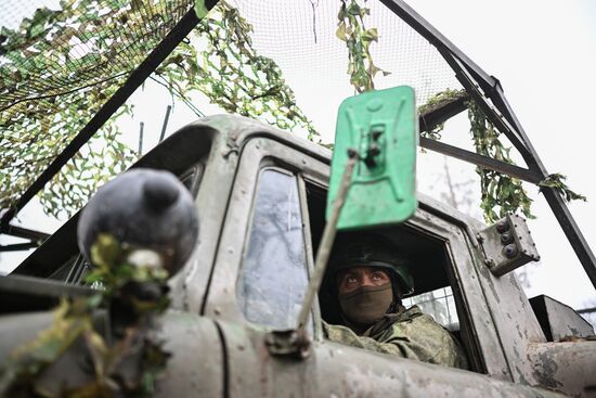 Боевая работа расчета РСЗО "Ураган" группировки войск "Запад"