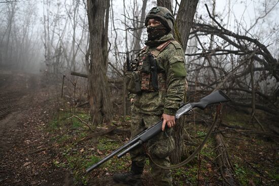 Боевая работа расчета РСЗО "Ураган" группировки войск "Запад"