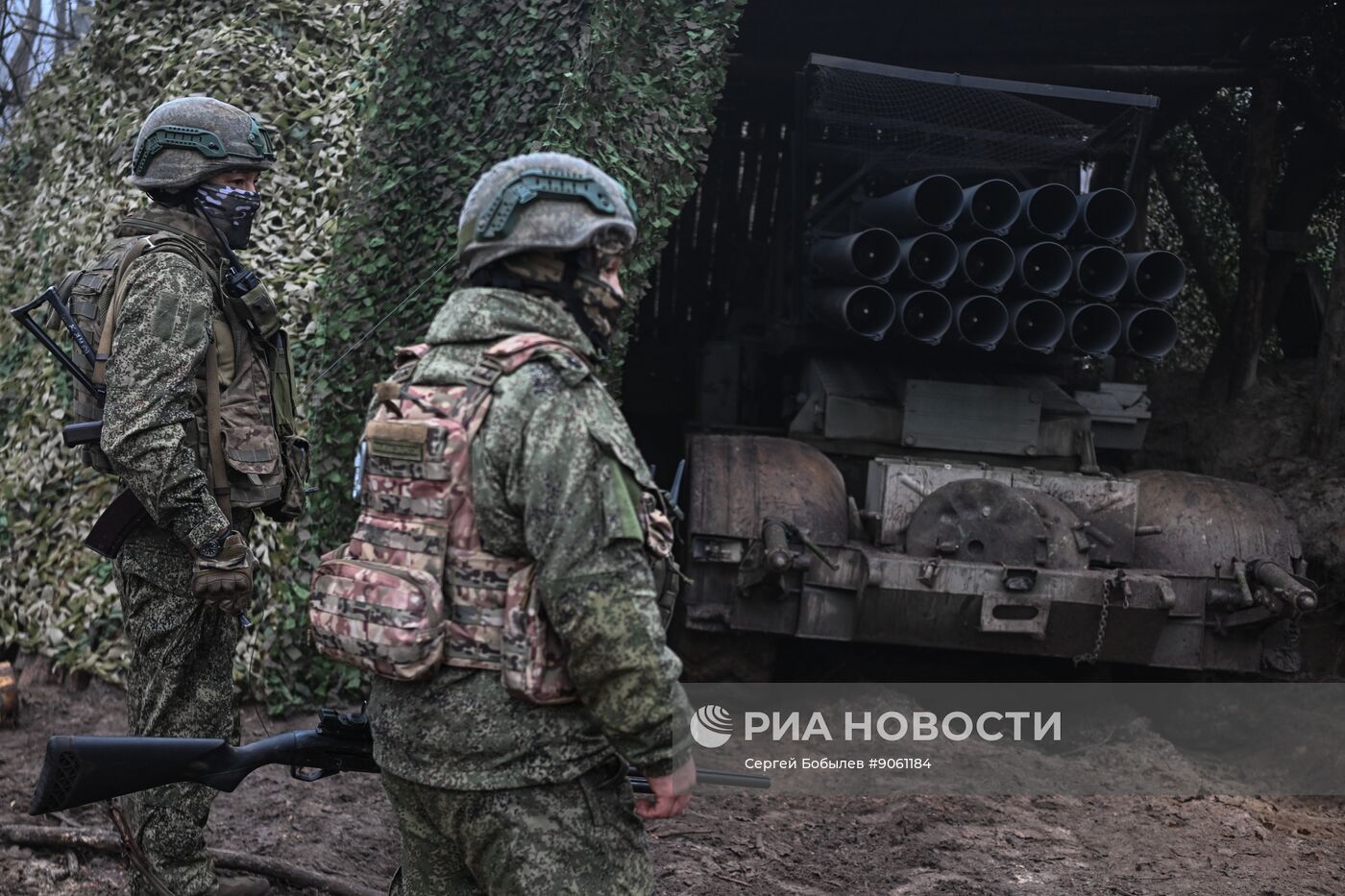 Боевая работа расчета РСЗО "Ураган" группировки войск "Запад"