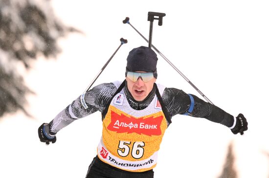 Биатлон. Первый этап Альфа-Банк Кубка России. Мужчины. Спринт