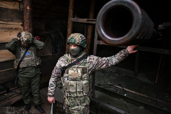 Боевая работа 73-й артбригады группировки войск "Запад"