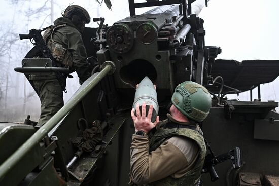 Боевая работа 73-й артбригады группировки войск "Запад"