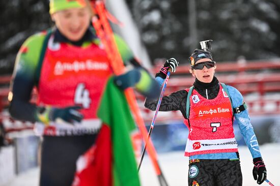Биатлон. Первый этап Альфа-Банк Кубка России. Гонка преследования. Женщины