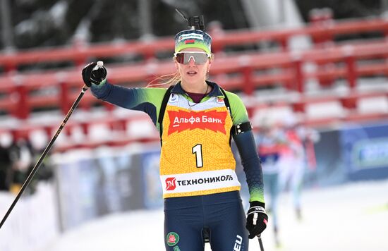 Биатлон. Первый этап Альфа-Банк Кубка России. Гонка преследования. Женщины