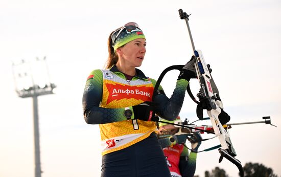 Биатлон. Первый этап Альфа-Банк Кубка России. Гонка преследования. Женщины