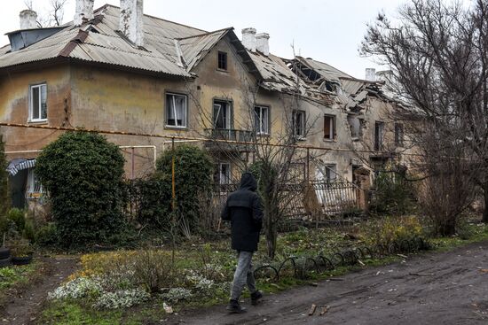 Последствия обстрела в ДНР