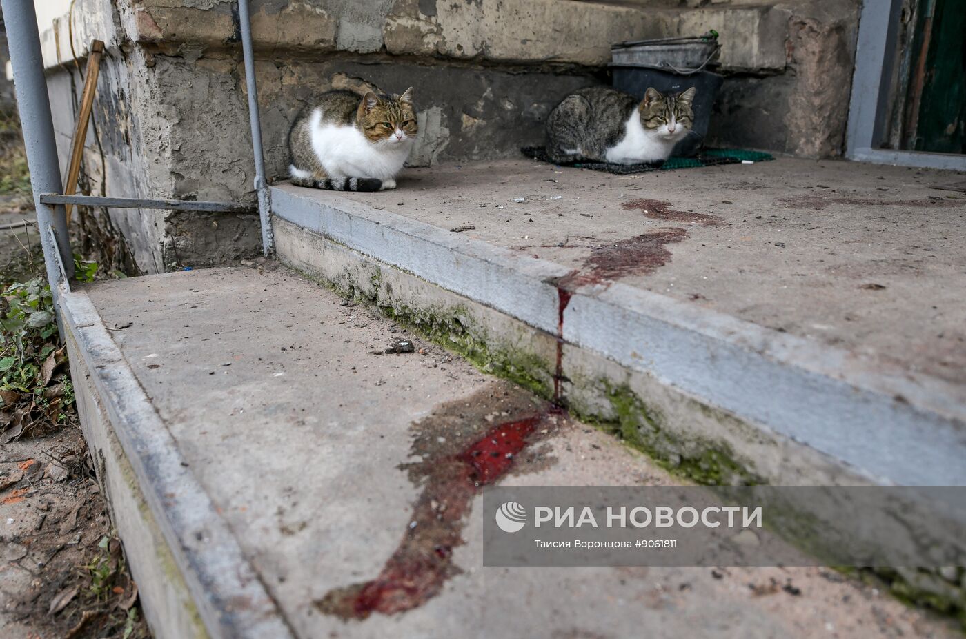 Последствия обстрела в ДНР