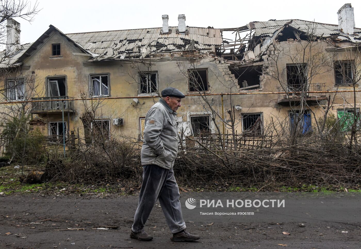 Последствия обстрела в ДНР