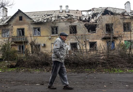Последствия обстрела в ДНР