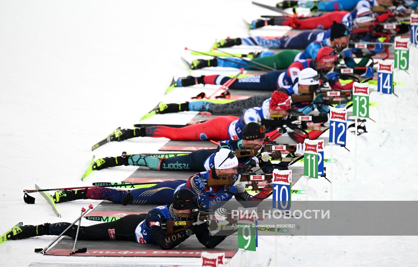 Биатлон. Первый этап Альфа-Банк Кубка России. Гонка преследования. Мужчины