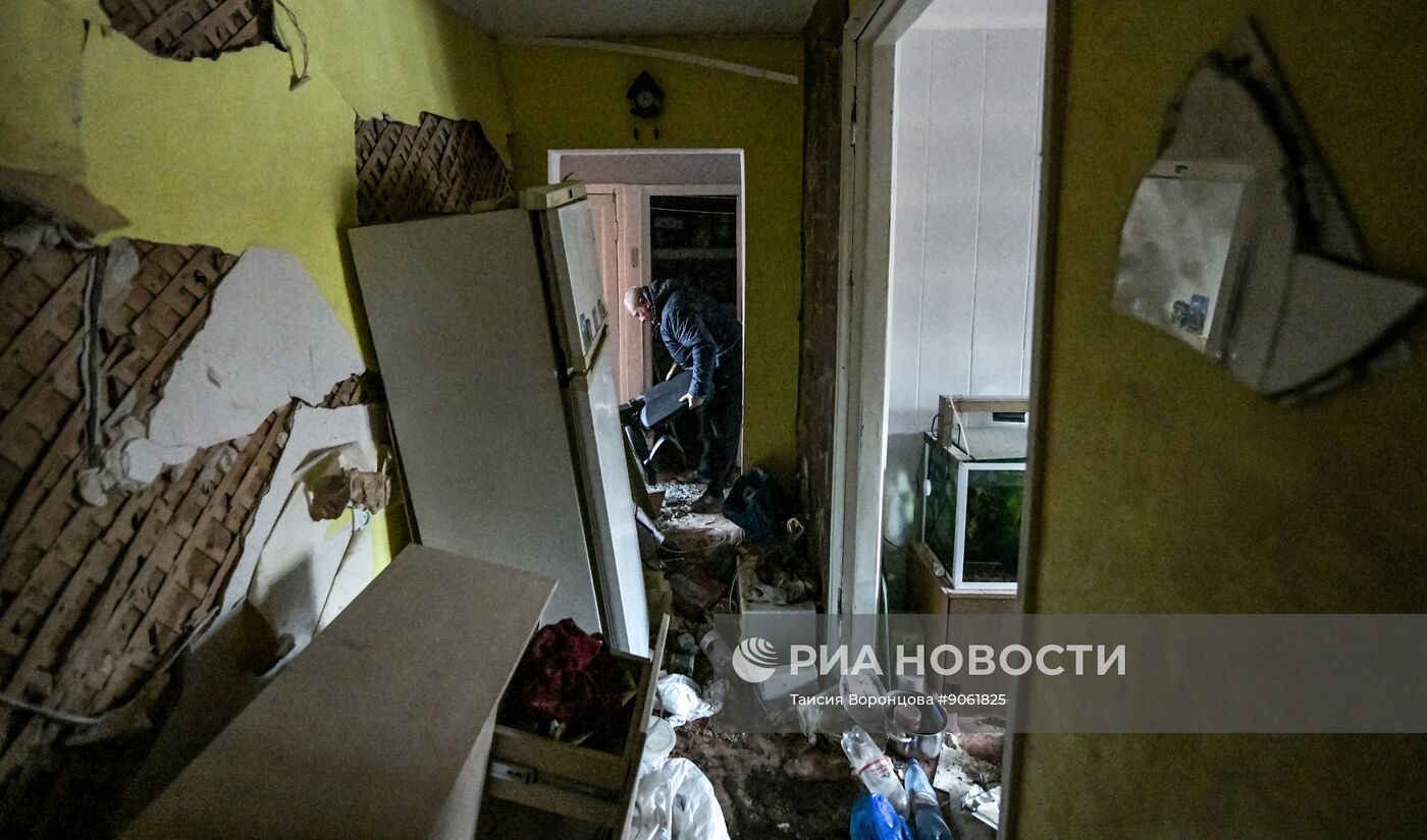 Последствия обстрела в ДНР